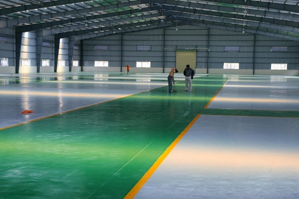 Quy trình thi công đổ bê tông nền nhà xưởng.