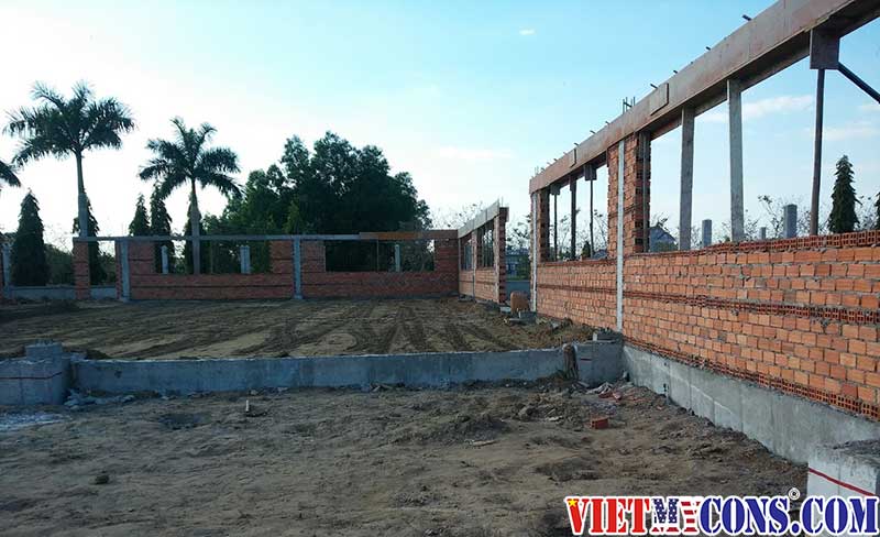 Đơn giá nhân công và vật tư xây tường gạch - Vietmycons